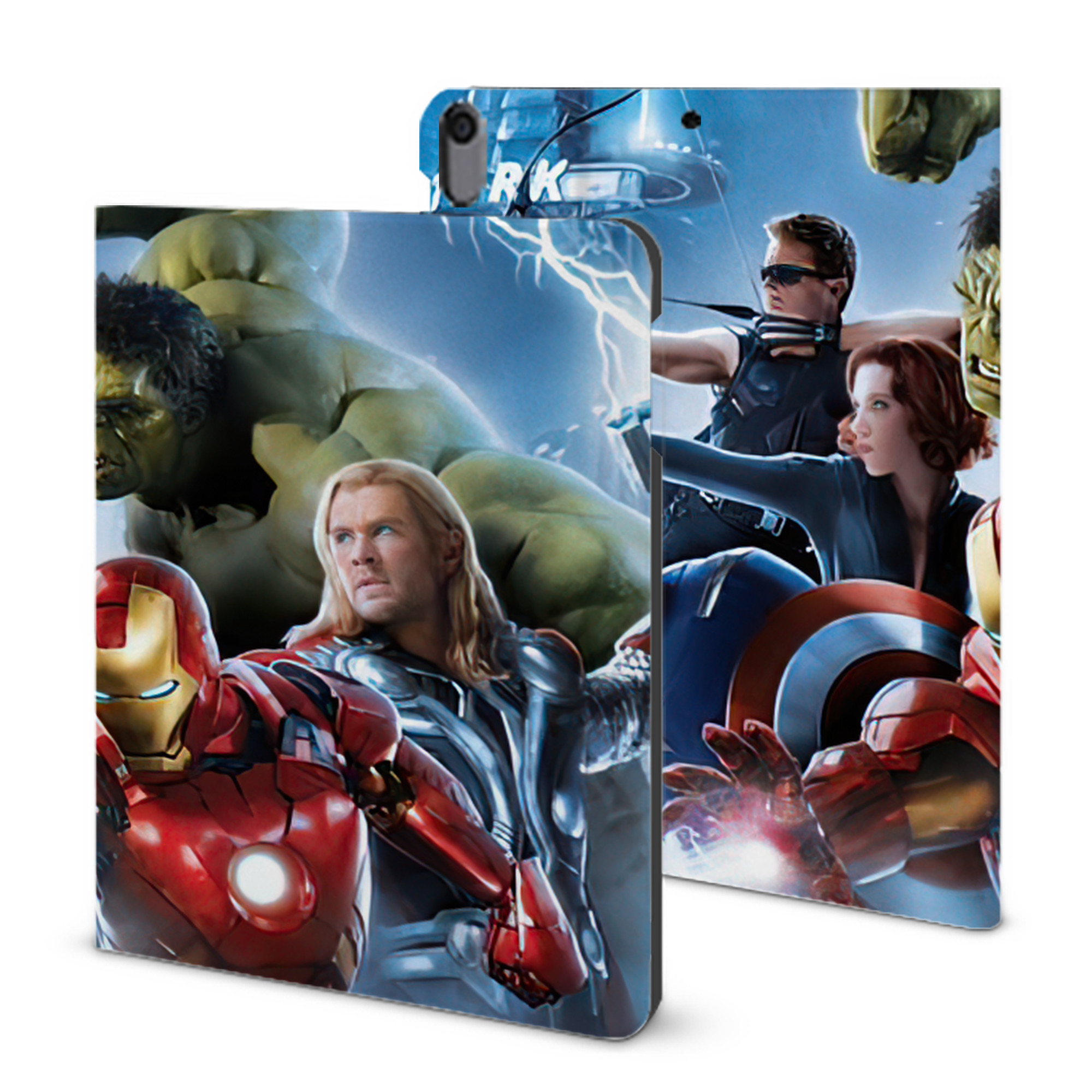 （画像用） アベンジャーズ The Avengers IPad ケース ブック型 PUレザー TPU 耐衝撃 軽量 薄型 ペン収納なし 全面保護 IPad 各モデル対応